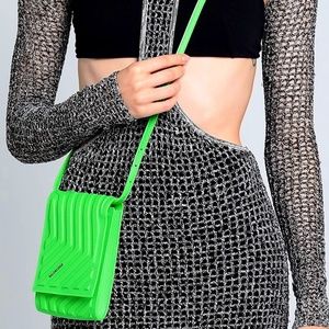 Balenciaga logo-print phone shoulder bag